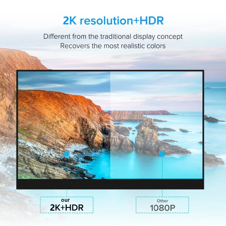17.3 inch UHD 2560x1440P IPS Screen Portable Monitor, 17.3 inch 2K 17.3 inch UHD 2560x1440P IPS Screen Portable Monitor, 17.3 inch 2K